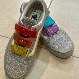 Vans Flour Shop Old Skool Rainbow Glitter Mens 8.5 / Womens 10 - EUC